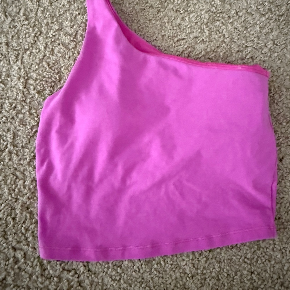 Old Navy One-Shoulder Pink Tank Top